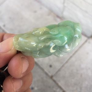 Authentic type A natural Lucky Green Jade Pendant